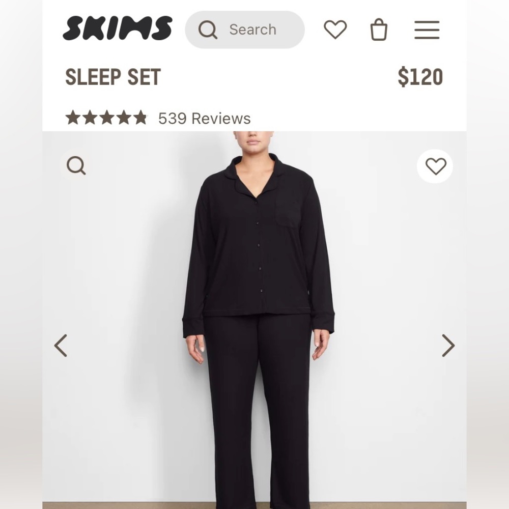 SKIMS Black Sleep Set